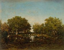 The Pool (Memory of the Forest of Chambord), 1839. Creator: Theodore Rousseau