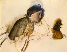 The poor Actress's Christmas Dinner, c1860. Artist: Robert Braithwaite Martineau