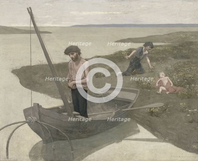 The Poor Fisherman, 1881. Artist: Puvis de Chavannes, Pierre Cécil (1824-1898)