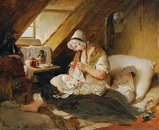 The poor officer's widow, 1836. Creator: Peter Fendi