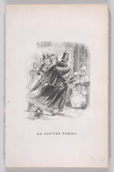 The Poor Woman from The Complete Works of Béranger, 1836. Creator: Jean Ignace Isidore Gerard