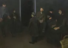 The Poor: The Waiting Room of Death, 1888. Creator: Harald Slott-Moller