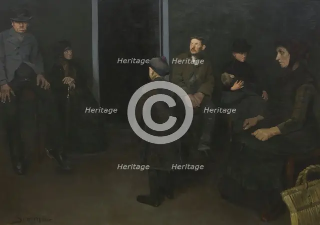 The Poor: The Waiting Room of Death, 1888. Creator: Harald Slott-Moller.