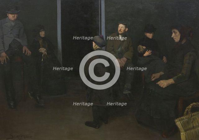 The Poor: The Waiting Room of Death, 1888. Creator: Harald Slott-Moller.