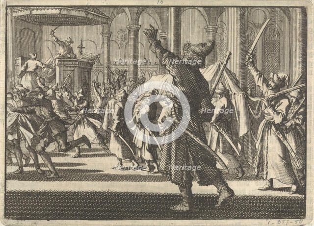 The Poles in the Riddarholm Church in Stockholm, 1698. Artist: Aa, Pieter van der (1659-1733)