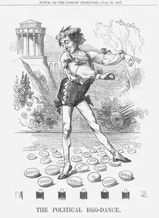 The Political Egg-Dance 1867. Creator: John Tenniel