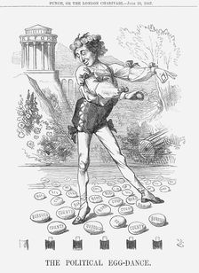 The Political Egg-Dance 1867. Creator: John Tenniel