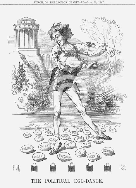 'The Political Egg-Dance', 1867. Creator: John Tenniel.