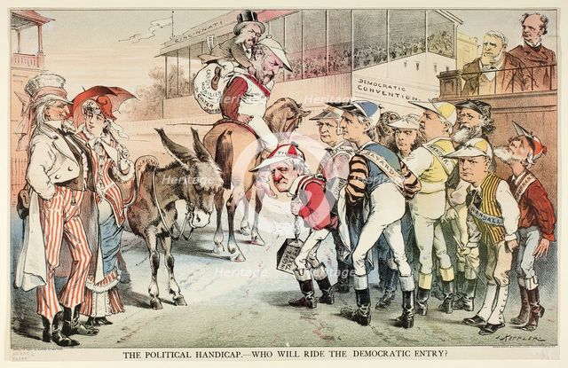 The Political Handicap, from Puck, n.d. Creator: Joseph Keppler.