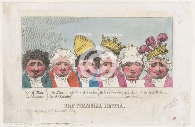The Political Hydra, April 16, 1806., April 16, 1806. Creator: Thomas Rowlandson.