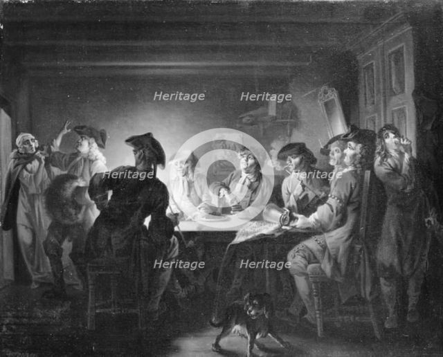 The Political Pitcher, Act II, Scene 2; Holberg Gallery, 1810-1828.
 Creator: Christian August Lorentzen.