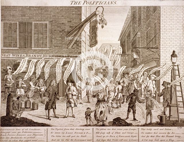 'The politicians', 1763. Artist: Anon