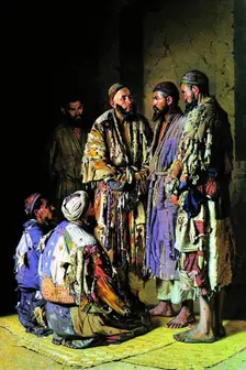 The politicians in an opium shop. Tashkent 1870. Creator: Vereshchagin, Vasili Vasilyevich (1842-1904)