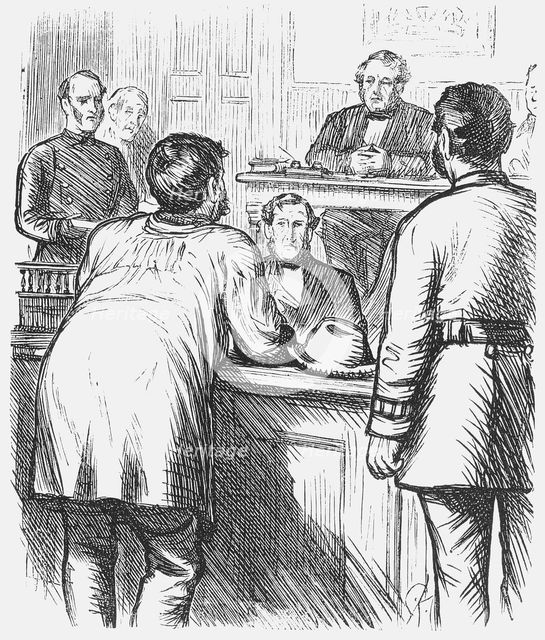 'The Police and the Public', 1874. Creator: Charles Samuel Keene.