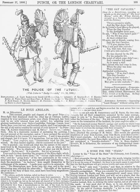 'The Police (of the Future), 1886. Creators: Corbould, Unknown.