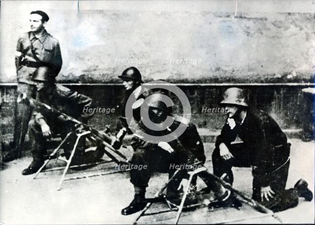 The Polish resistance Home Army, Warsaw Uprising, August 1944. Artist: Unknown