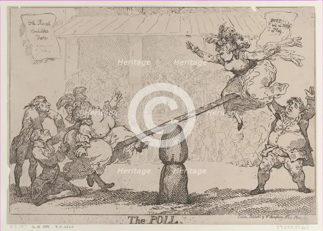The Poll, April 12, 1784., April 12, 1784. Creator: Thomas Rowlandson.