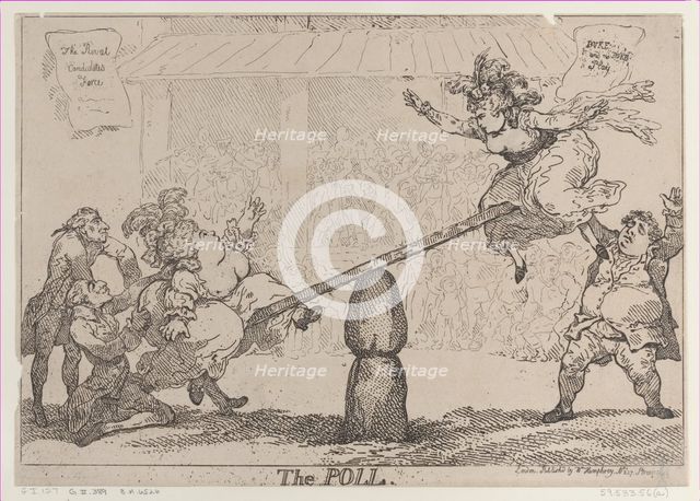 The Poll, April 12, 1784., April 12, 1784. Creator: Thomas Rowlandson.