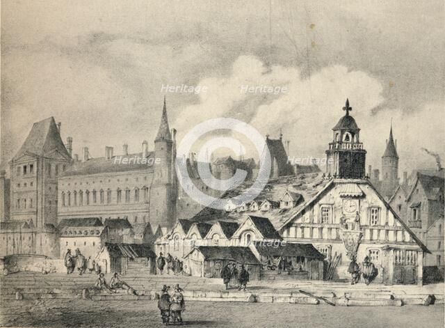 'The Pompe de la Samaritaine in 1635', 1915. Artist: Unknown.