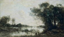 The pond c1820-1875. Creator: Jean-Baptiste-Camille Corot