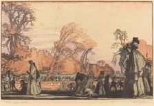 The Pond in the Tuileries, 1898. Creator: Auguste Lepere