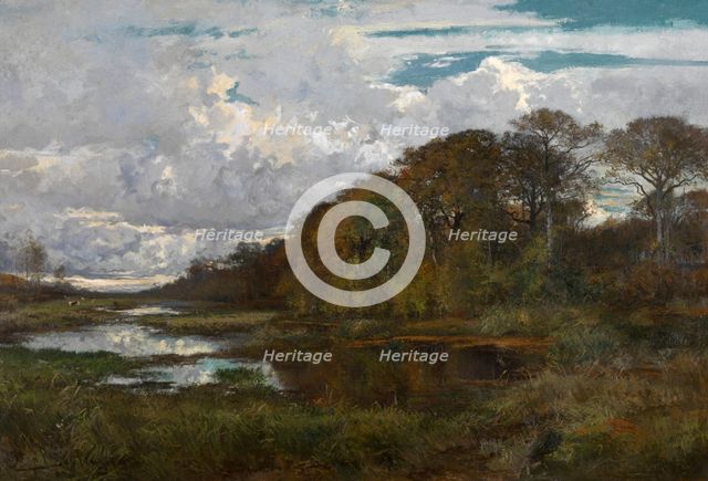The Ponds of the "Grijze Molen" in Terhulpen, 1865-1867. Creator: Hippolyte Boulenger.