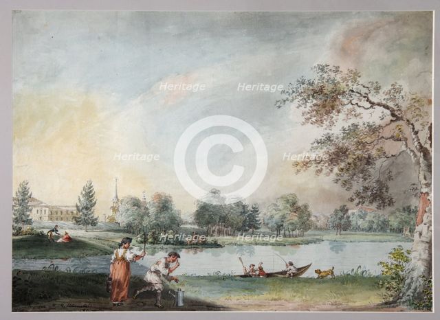 The Ponds before the Urban Estate of Count Alexei Kirillovich Razumovsky in Moscow, Early 1800s. Artist: Ivanov, Ivan Alexeyevich (1779-1848)