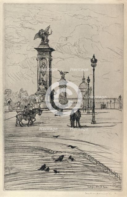 'The Pont Alexandre III', 1915. Artist: Frank Milton Armington.