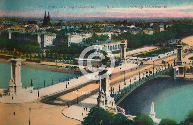 The Pont Alexandre III, Paris, c1920. Artist: Unknown.