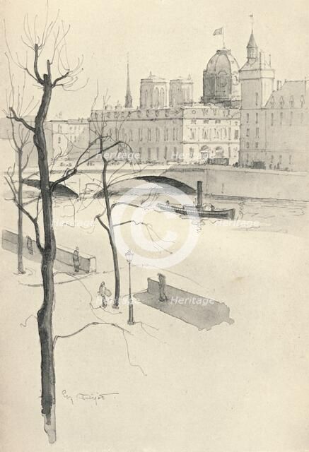 'The Pont au Change', 1915. Artist: Eugene Bejot.