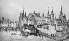 `The Pont aux Meuniers and Part of the Palais du Roi de la Cite in 1556 1915