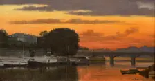 The Pont de la Concorde at sunset, c. 1837