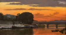 The Pont de la Concorde at sunset, c. 1837