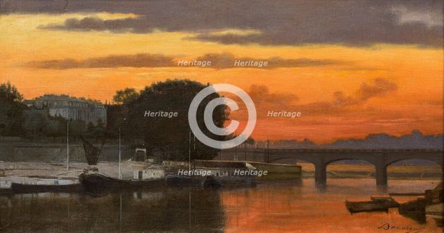 The Pont de la Concorde at sunset, c. 1837.