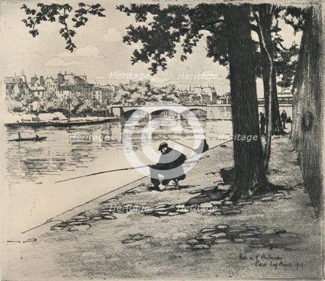 'The Pont de l'Archeveche', 1915. Artist: Eugene Bejot.