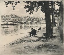 The Pont de l'Archeveche 1915. Artist: Eugene Bejot