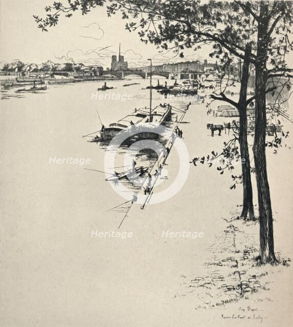 'The Pont de Sully', 1915. Artist: Eugene Bejot.