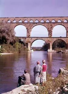 The Pont du Gard over the River Gardon, France, c1955. Creator: Arthur Charles Kirby Ware