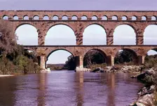 The Pont du Gard over the River Gardon, France, c1955. Creator: Arthur Charles Kirby Ware