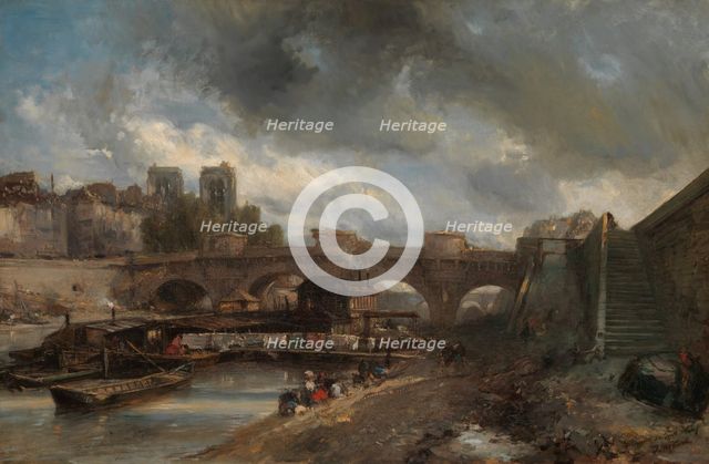 The Pont Neuf, 1849-50. Creator: Johan Barthold Jongkind.