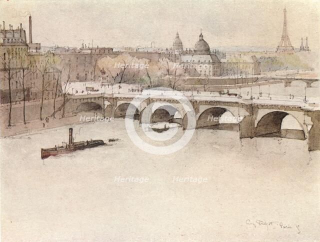 'The Pont Neuf', 1915. Artist: Eugene Bejot.
