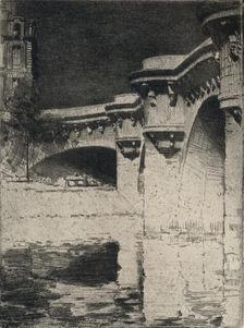 The Pont Neuf 1915. Artist: Roi Partridge