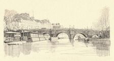 The Pont Neuf seen from the locks 1915. Artist: Herman Armour Webster