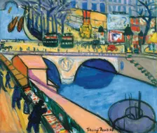 The Pont Saint-Michel in Paris, 1908