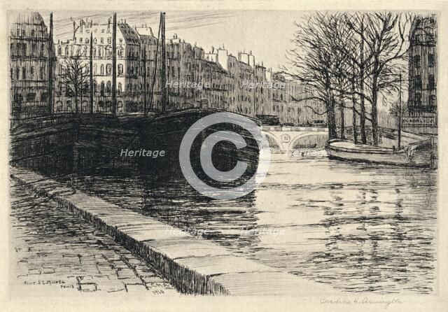'The Pont St Michel', 1915. Artist: Caroline Helena Armington.
