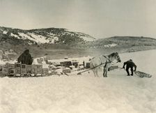 The Pont Quan About To Draw A Sledge Load of Stores c1908, (1909)