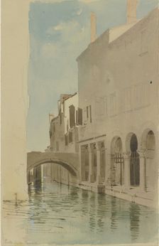 The Ponte della Panada in Venice, 1851. Creator: Carl Theodor Reiffenstein