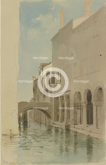 The Ponte della Panada in Venice, 1851. Creator: Carl Theodor Reiffenstein.