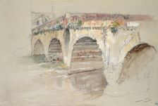 The Ponte della Pietra, Verona, 14-17 June 1869. Artist: John Ruskin