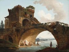 The Ponte Salario, c. 1775. Creator: Hubert Robert